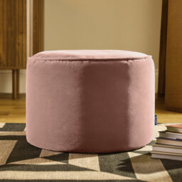 icon Milano Velvet Bean Bag Pouffe Forest Green Large Velvet Footstools