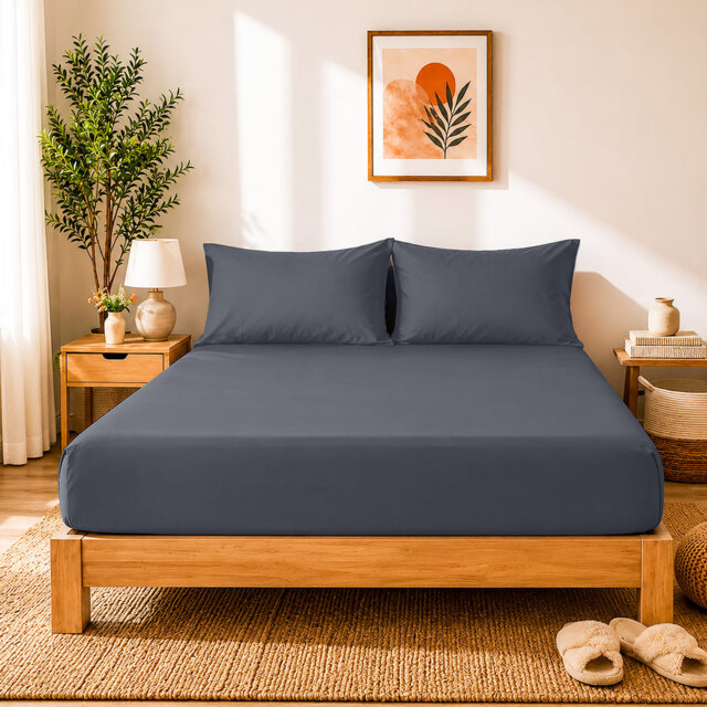 40cm Extra Deep Fitted Sheet - Luxury Microfiber Deep Pocket Bed Sheet Secure Fit