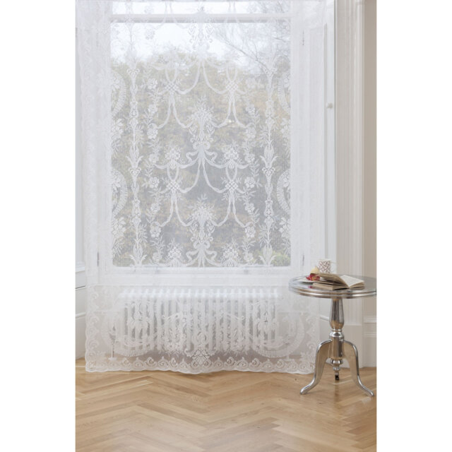 Daisetta Cotton Blend Sheer Curtain Single Panel