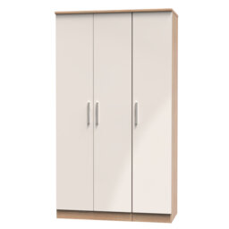 Borgeson 3 Door Wardrobe in Kashmir Gloss & Kashmir