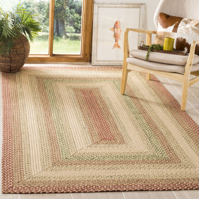 Chambless Striped Rust Indoor/Outdoor Rug