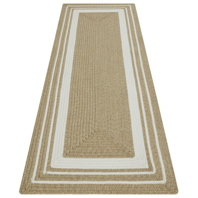 Machine Woven Cream/Beige Indoor/Outdoor Rug