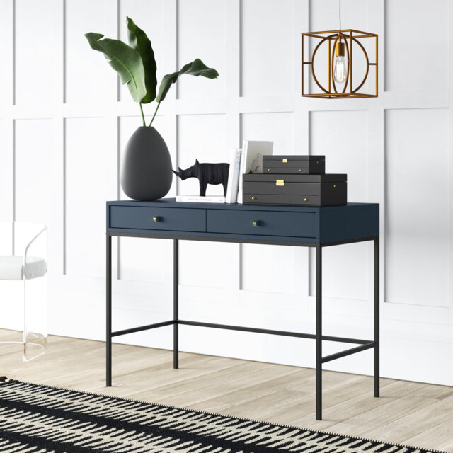 Longino Metal Base Writing Desk