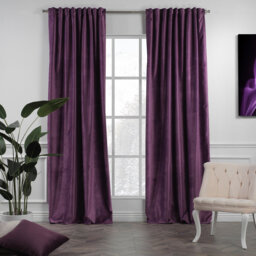 Velvet Blackout Tab Top Single Curtain Panel