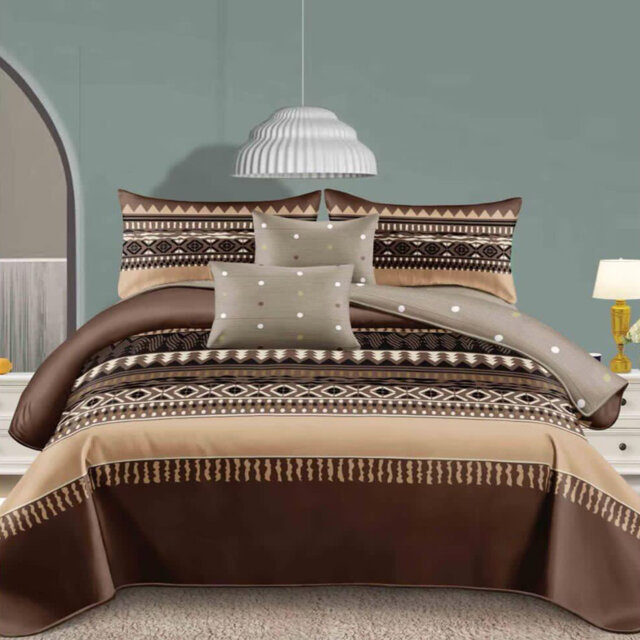 Complete Bedding Set Trendy 3D Printed Floral Design, Ultra-Soft Fabric – Includes Duvet Cover, Fitted Sheet & Two Pillowcase