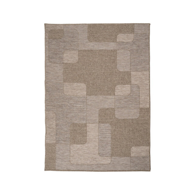 Brown Polypropylene Rug.