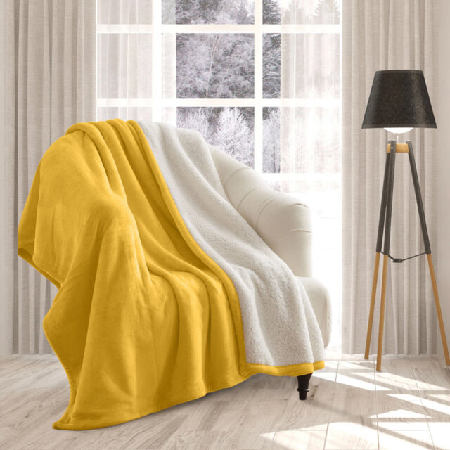 Reversible Sherpa Fleece Blanket - Ultra-Soft, Warm & Cozy All-Season Comfort