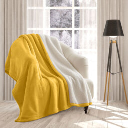 Reversible Sherpa Fleece Blanket - Ultra-Soft, Warm & Cozy All-Season Comfort