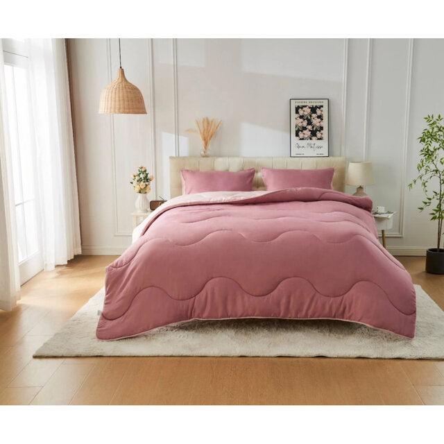 COVERLESS MICROFIBRE DUVET WAVE STITCHING
