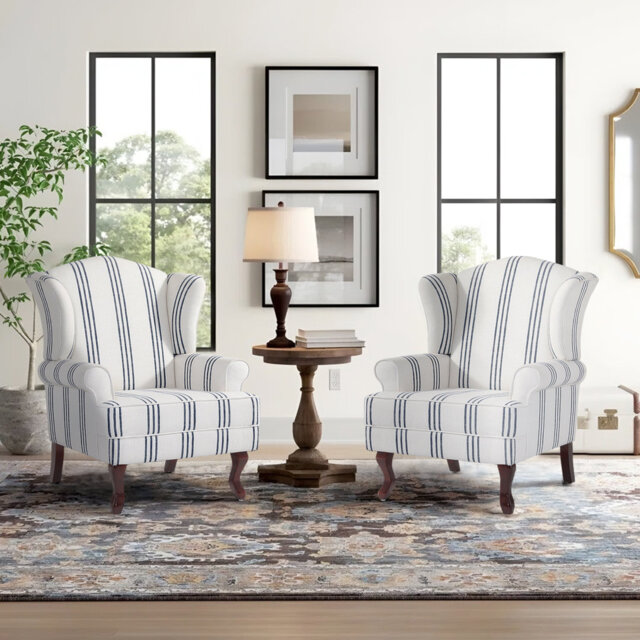 Upholstered Cotton Armchair