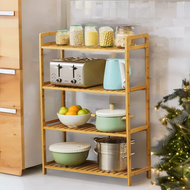 Hestleton 99cm H x 67.2cm W Bamboo / Rattan Standard Bookcase
