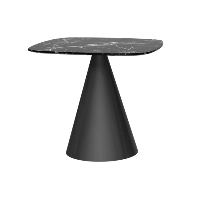 Bedminster Marble Top Metal Base Dining Table