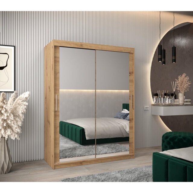 Artell 2 Door Solid + Manufactured Wood Wardrobe