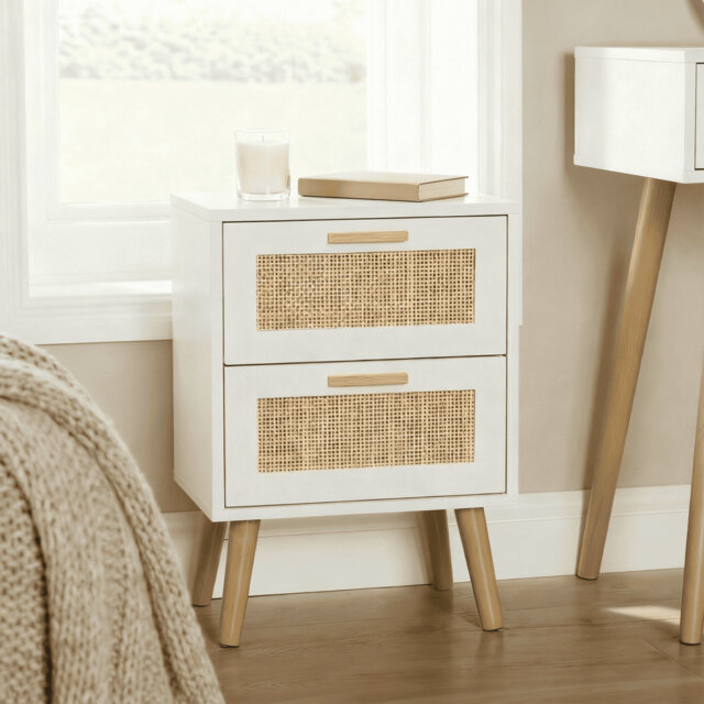 Anelise 40cm W Manufactured Wood Bedside Table