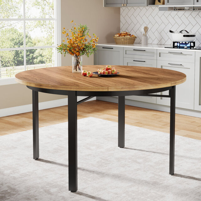 Round Metal Base Dining Table
