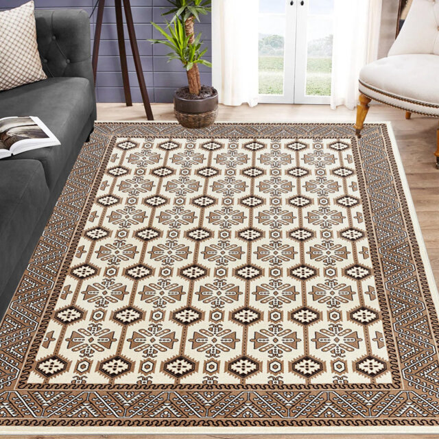 Vintage Area Rugs For Living Room   - Washable Rugs For Bedroom Carpet And Fireside Rug