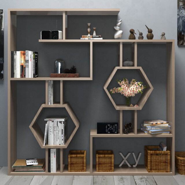 Swenson 134cm H x 134cm W Bookcase