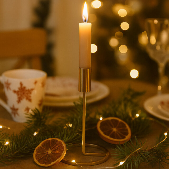 2 Piece Metal Tabletop Candlestick Set
