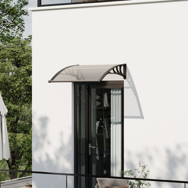 Living And Home 100cm D Plastic Cover Retractable Door / Window Awning