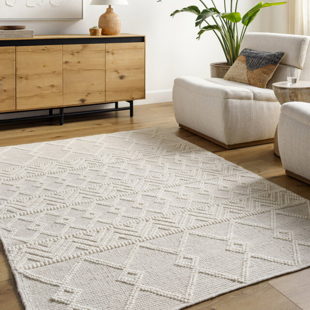 Hygge Textured Wool Hand Woven Area Rug