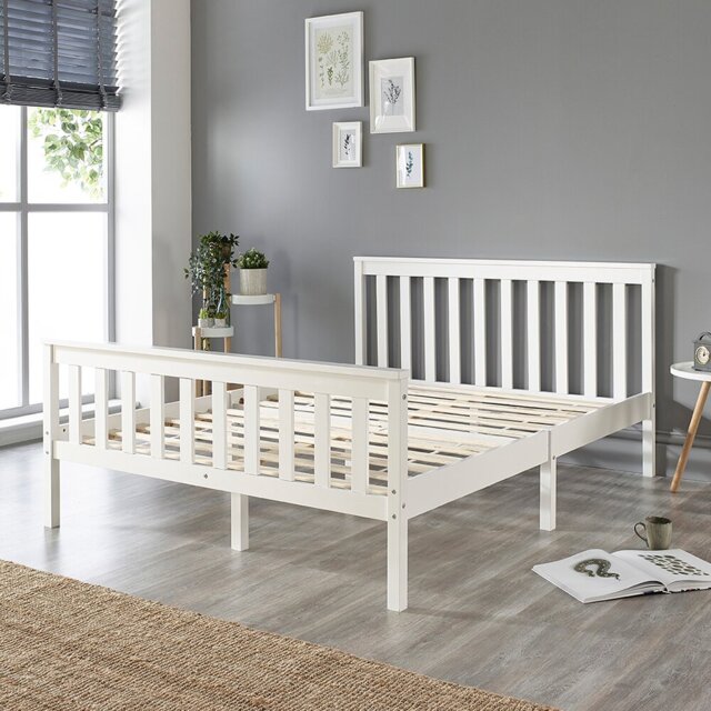 Aadi Solid Wood Shaker Bed Frame
