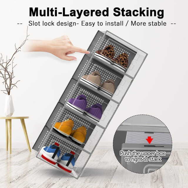 5 Pair Stackable Shoe Storage Box