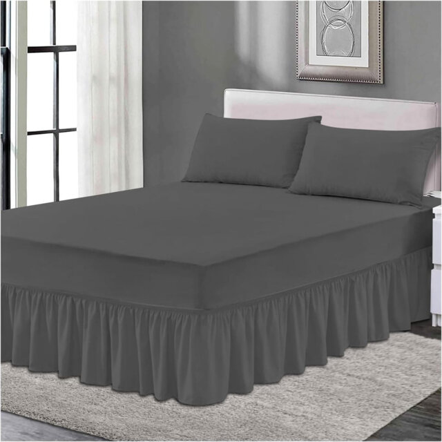 Premium Cotton Blend Plain Dyed Valance Sheet - Soft Durable and Breathable Luxury Bed Sheet for Ultimate Comfort