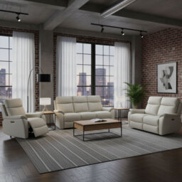 Windsor Powerglide 3 + 2 + 1 Real Leather Power Recliner Sofa Suite