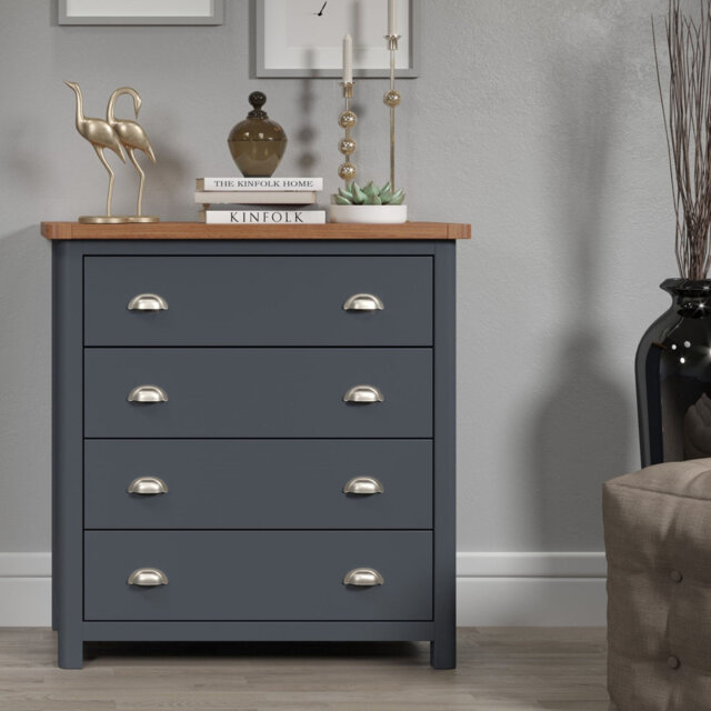 Sartor 4 Drawer Wide Chest Of Drawers, Painted Finish