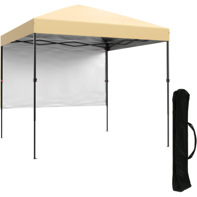 Easy Assembly Pop-Up Gazebo Tent 2.2 x 2.2m – Waterproof & UV-Resistant Outdoor Shelter – Heat Insulation, Side Panel, Collapsible, Portable, Storage