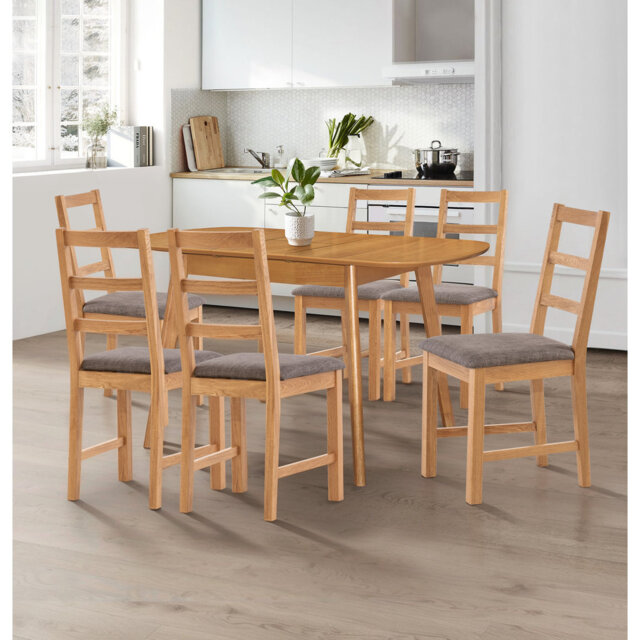 Donnay 6 - Person Butterfly Leaf Dining Set