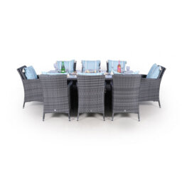 Parrish Rectangle 11 - Piece 8 - Person 200Cm L Outdoor Dining Set