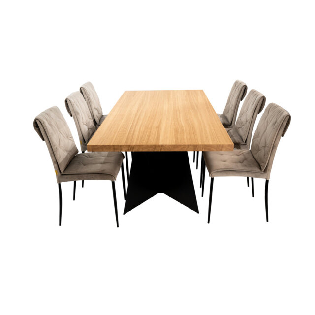 Hovea 6 - Person Dining Set