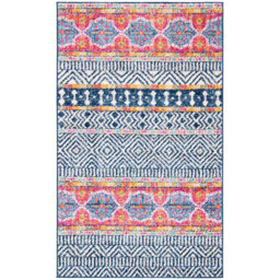 Tabb Hooked Navy/Red Rug