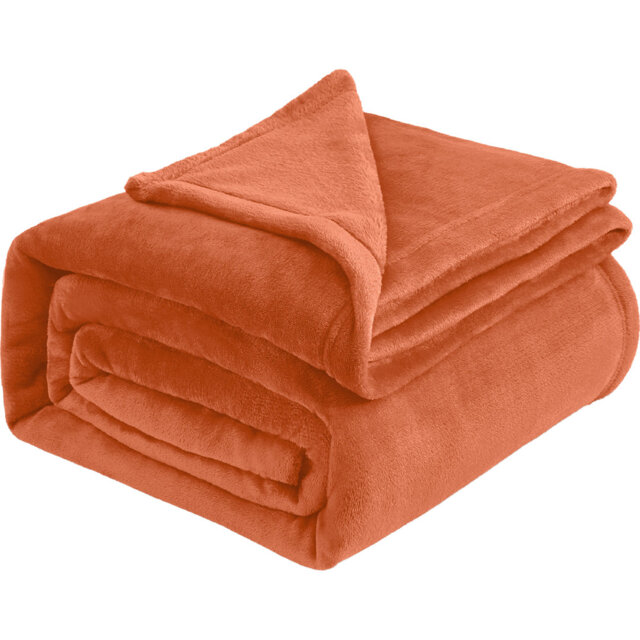 Aspire Homeware Ultra-Soft Hotel Quality Reversible Plain Weave Fleece Throw Blanket