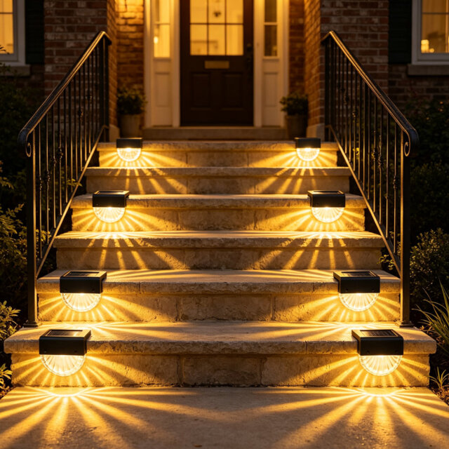6-Pack Solar RGB Fence Lights - Waterproof Outdoor Ambiance & Safety