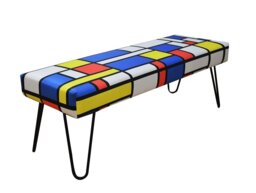 Metal Upholstered Bench