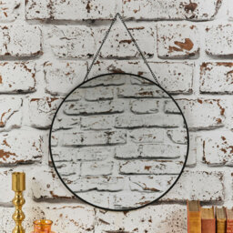 Adalheida Metal Flat Wall Mirror