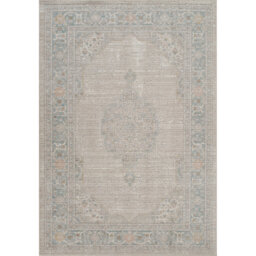 Washable Living Room Traditional Orchid Floral Area Rug – Soft Polypropylene Weaving, Low Pile, Non Slip Cotton Backing for Elegant Indoor Spaces, Bei