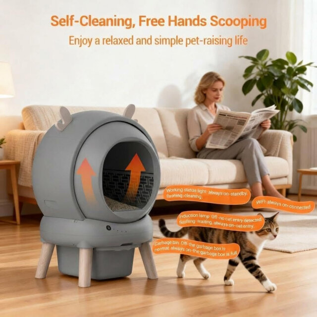 Self-Cleaning Litter Box