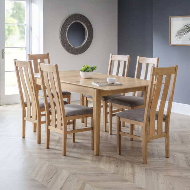 Mapleview 48cm H Linen Upholstered Slat Back Side Chair in Brown