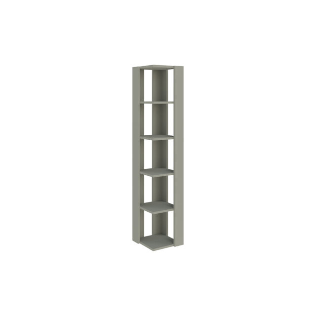 Nati Modern Corner Bookcase 5 Tiers - 34 x 34 x 161 cm - Space-Saving Design