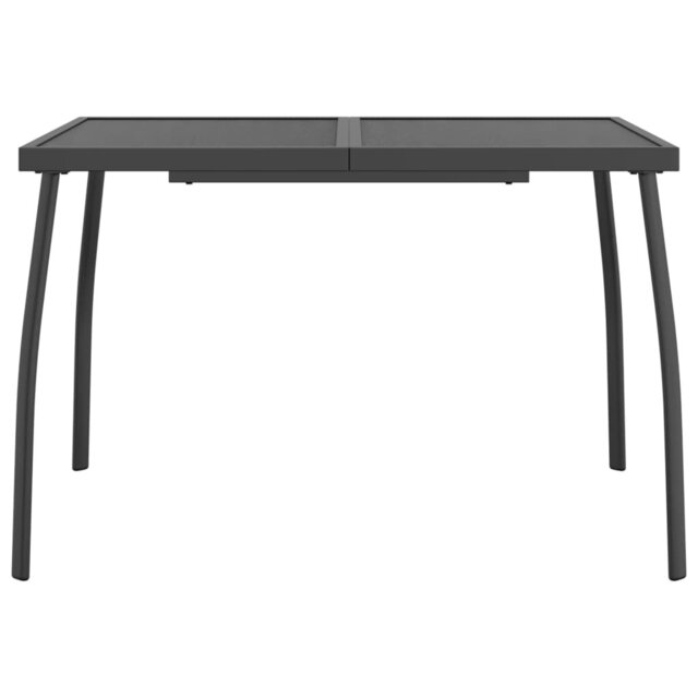 Latitude Run Garden Table Anthracite 100X100x72 Cm Steel Mesh