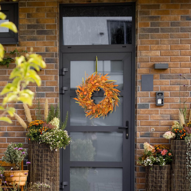 60 cm Wheat Silk Artificial Wreath