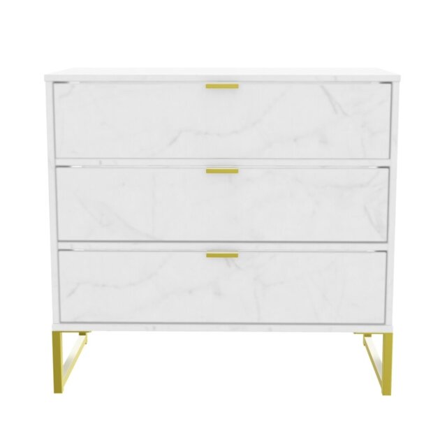 Fully Assembled Ajayah 3 Drawer 76Cm W Chest of Drawers