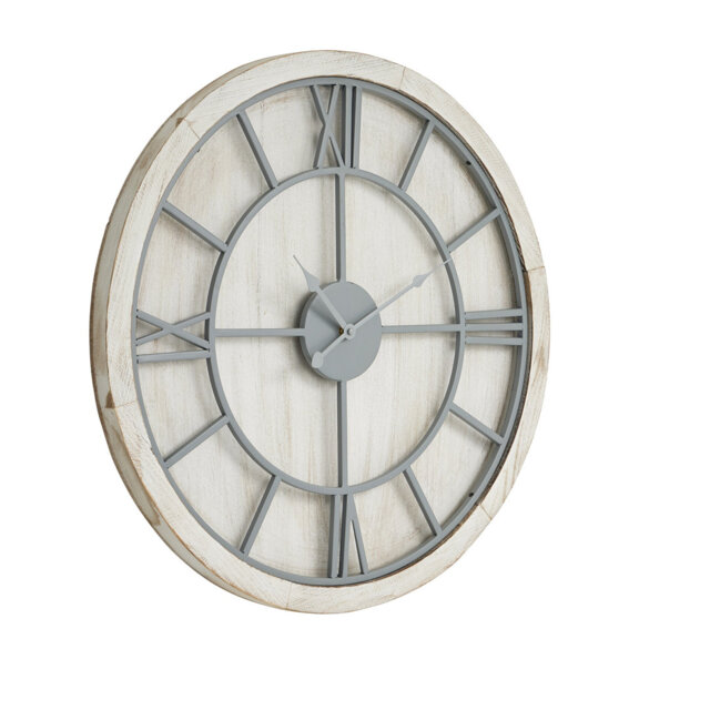 Anetia White Large Wall Clock