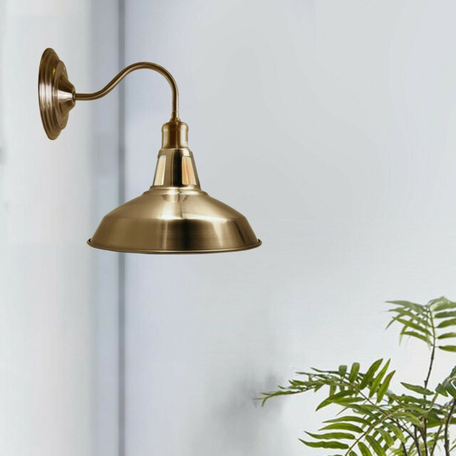 Hocker 1-Light Dimmable Armed Wall Sconce – Modern Industrial Style by Williston Forge