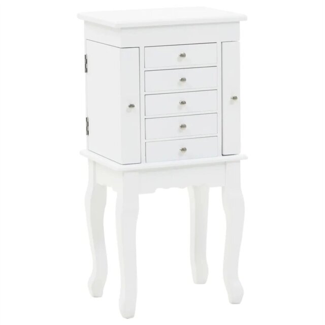 McManus Freestanding MDF (medium Density Fibreboard) And Pine Wood Jewelry Armoire