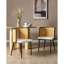 Alnora 45cm H Linen Upholstered Spindle Side Chair