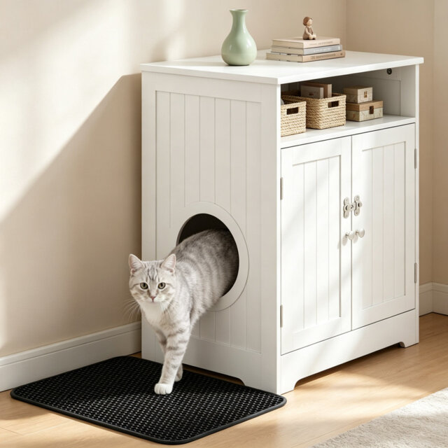 Engineered Wood Litter Box Enclosure